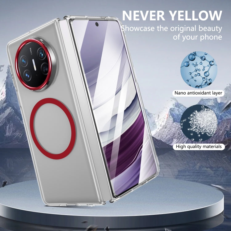 For Huawei Mate X5 lce Folding Series MagSafe Integrated Clear PC Phone Case(Red)