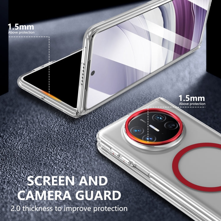For Huawei Mate X5 lce Folding Series MagSafe Integrated Clear PC Phone Case(Red)