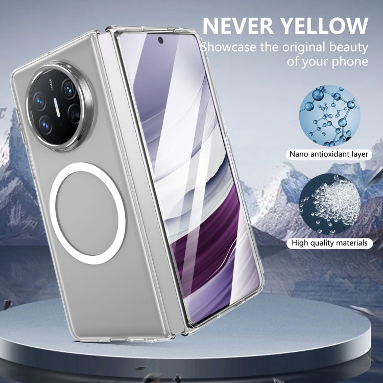 For Huawei Mate X5 lce Folding Series MagSafe Integrated Clear PC Phone Case(Silver)