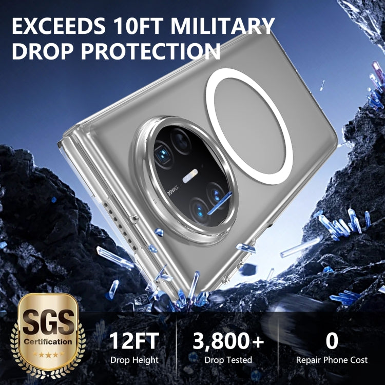 For Huawei Mate X5 lce Folding Series MagSafe Integrated Clear PC Phone Case(Silver)