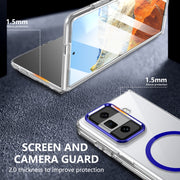 For Honor Magic Vs3 lce Folding Series MagSafe Integrated Clear PC Phone Case(Royal Blue)