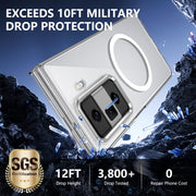 For Honor Magic Vs3 lce Folding Series MagSafe Integrated Clear PC Phone Case(Silver)