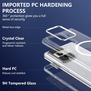 For Honor Magic Vs3 lce Folding Series MagSafe Integrated Clear PC Phone Case(Silver)