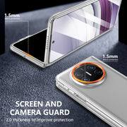 For Huawei Mate X5 lce Folding Series Integrated Clear PC Phone Case(Orange)