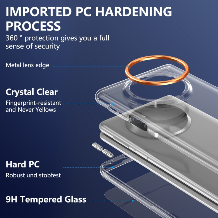 For Huawei Mate X5 lce Folding Series Integrated Clear PC Phone Case(Orange)