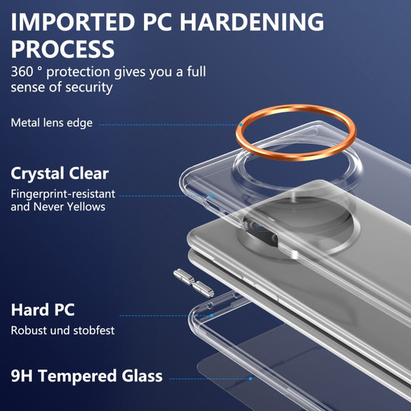 For Huawei Mate X5 lce Folding Series Integrated Clear PC Phone Case(Orange)
