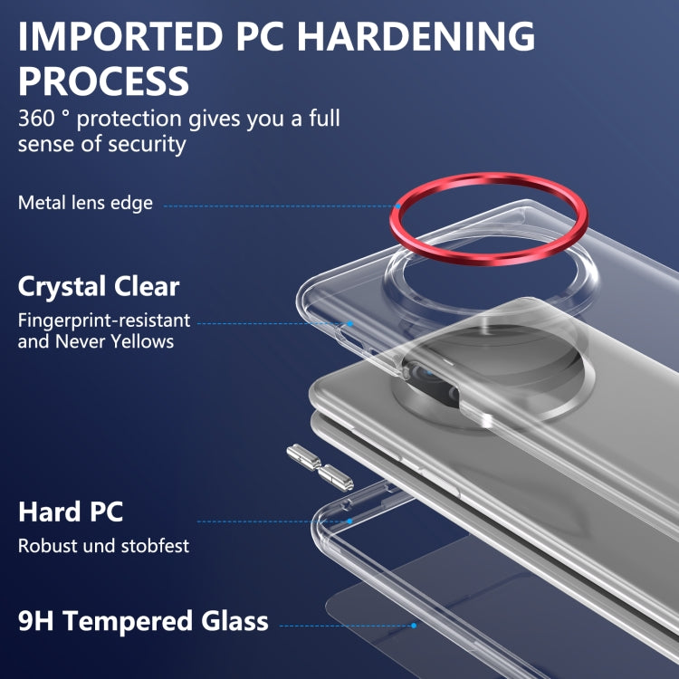 For Huawei Mate X5 lce Folding Series Integrated Clear PC Phone Case(Red)