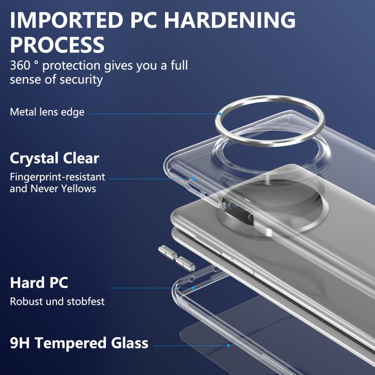 For Huawei Mate X5 lce Folding Series Integrated Clear PC Phone Case(Silver)