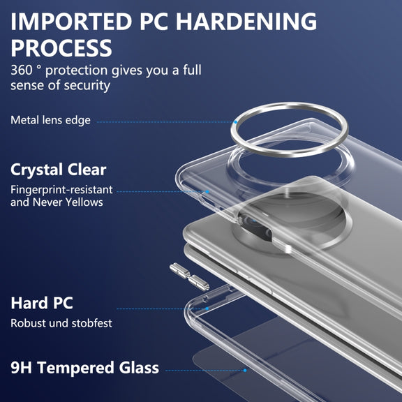 For Huawei Mate X5 lce Folding Series Integrated Clear PC Phone Case(Silver)