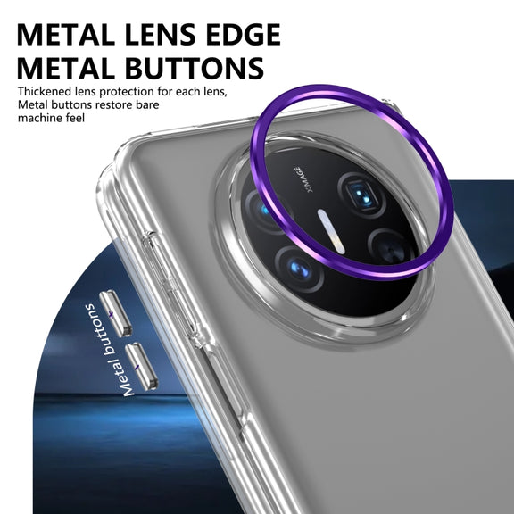 For Huawei Mate X5 lce Folding Series Integrated Clear PC Phone Case(Purple)