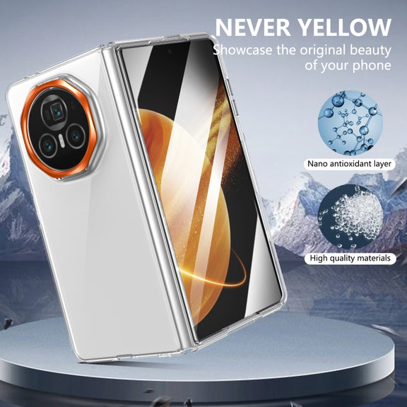 For Honor Magic V3 lce Folding Series Integrated Clear PC Phone Case(Orange)