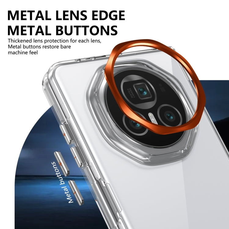 For Honor Magic V3 lce Folding Series Integrated Clear PC Phone Case(Orange)