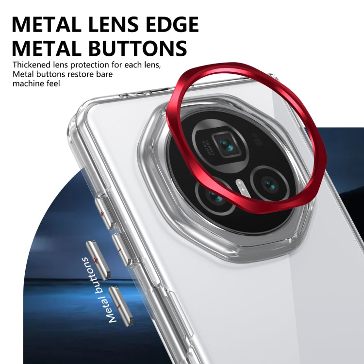 For Honor Magic V3 lce Folding Series Integrated Clear PC Phone Case(Red)