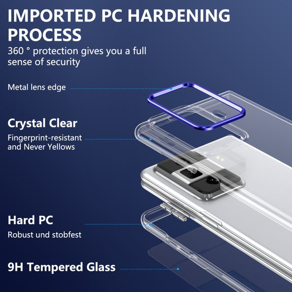 For Honor Magic Vs3 lce Folding Series Integrated Clear PC Phone Case(Royal Blue)