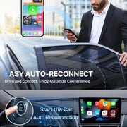 USB Interface Wired to Wireless Car CarPlay Adapter(Silver)