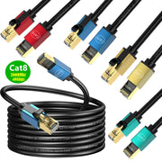 10m Home Fiber Bandwidth 10 Gigabit CAT8 Network Cable(Blue)