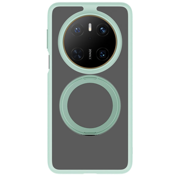 For Huawei Mate 70 Frosted 360 Degree Rotating Holder Phone Case(Green)