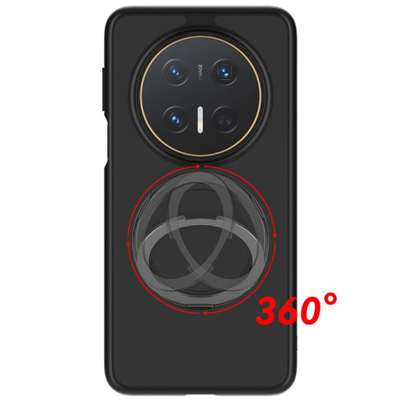For Huawei Mate 70 Frosted 360 Degree Rotating Holder Phone Case(Grey)