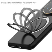 For Huawei Mate 70 Frosted 360 Degree Rotating Holder Phone Case(Green)
