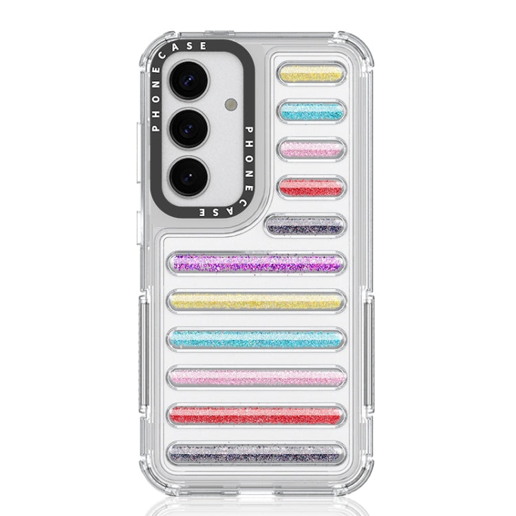 For Samsung Galaxy S25 5G Capsule Glitter TPU Hybrid PC Airbag Phone Case(Mixed Color)
