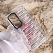 For Samsung Galaxy S25 5G Capsule Glitter TPU Hybrid PC Airbag Phone Case(Red)
