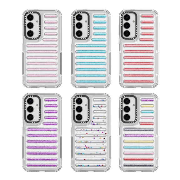 For Samsung Galaxy S25+ 5G Capsule Glitter TPU Hybrid PC Airbag Phone Case(Sequin)