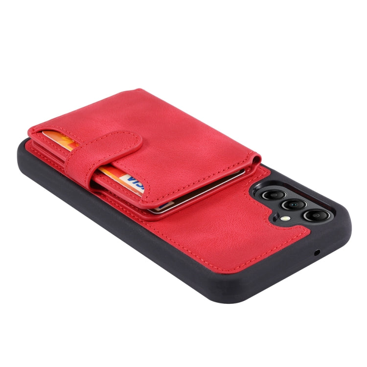 For Samsung Galaxy S25+ 5G Skin Feel Dream RFID Anti-theft PU Card Bag Phone Case(Red)