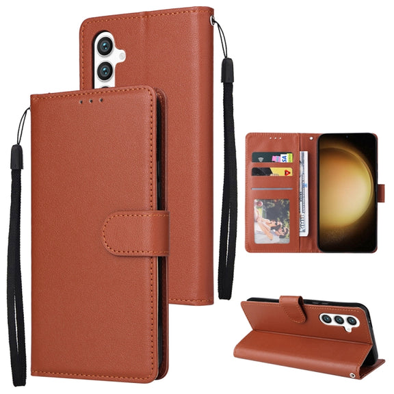 For Samsung Galaxy S25+ 5G 3-Card Slots Multifunctional Leather Phone Case(Brown)