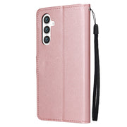 For Samsung Galaxy S25+ 5G 3-Card Slots Multifunctional Leather Phone Case(Rose Gold)