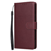 For Samsung Galaxy S25+ 5G 3-Card Slots Multifunctional Leather Phone Case(Wine Red)