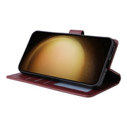 For Samsung Galaxy S25+ 5G 3-Card Slots Multifunctional Leather Phone Case(Wine Red)