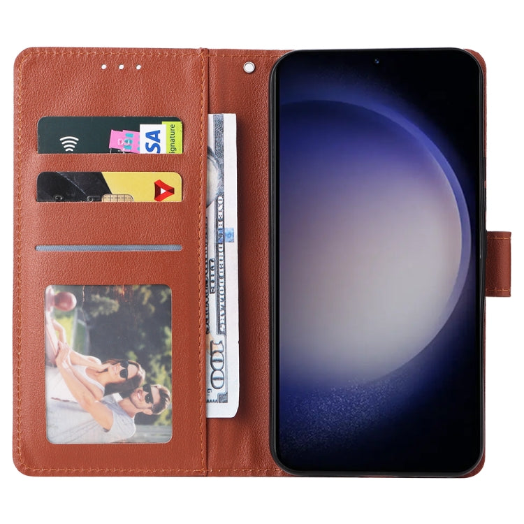 For Samsung Galaxy S25 5G 3-Card Slots Multifunctional Leather Phone Case(Brown)