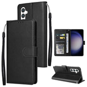 For Samsung Galaxy S25 5G 3-Card Slots Multifunctional Leather Phone Case(Black)