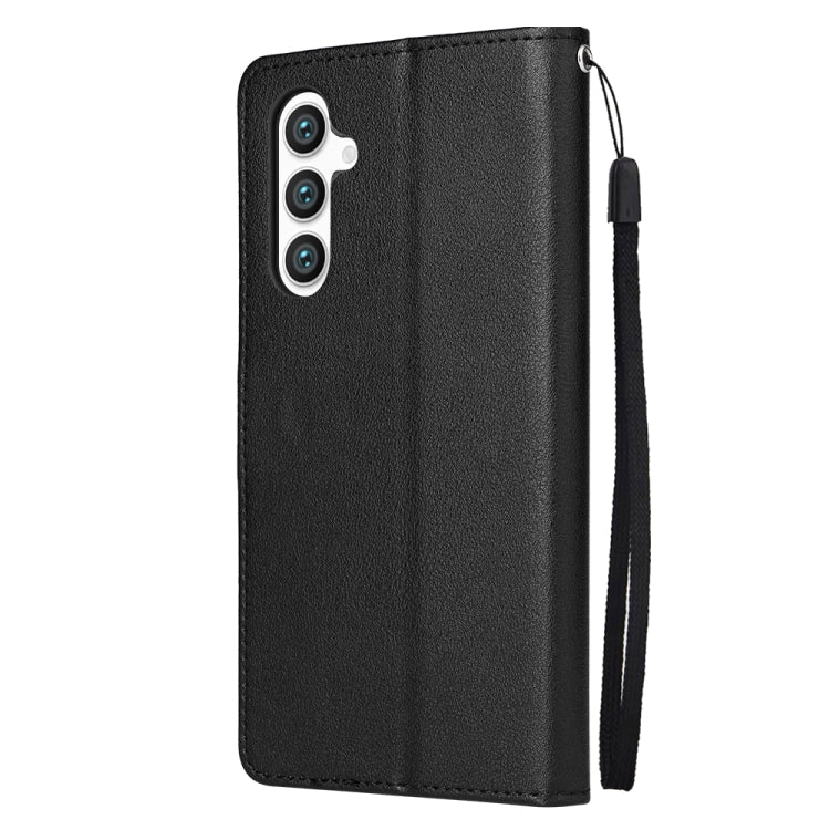 For Samsung Galaxy S25 5G 3-Card Slots Multifunctional Leather Phone Case(Black)