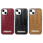 For iPhone 16 VIETAO Alligator Texture PU Phone Case(Black)