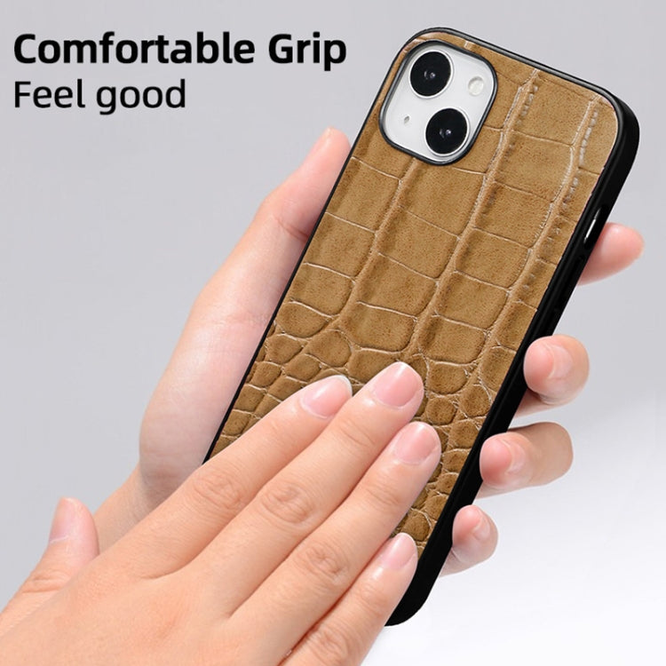 For iPhone 16 Pro Max VIETAO Alligator Texture PU Phone Case(Brown)
