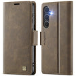 For Samsung Galaxy S25 5G AutSpace A11 Side Buckle MagSafe Magnetic RFID Phone Leather Case(Coffee) - free shipping - PMC Jewellery - Order now!