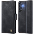 For Samsung Galaxy S25+ 5G AutSpace A11 Side Buckle MagSafe Magnetic RFID Phone Leather Case(Black) - free shipping - PMC Jewellery - Order now!