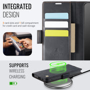 For Samsung Galaxy S25+ 5G AutSpace A11 Side Buckle MagSafe Magnetic RFID Phone Leather Case(Black)