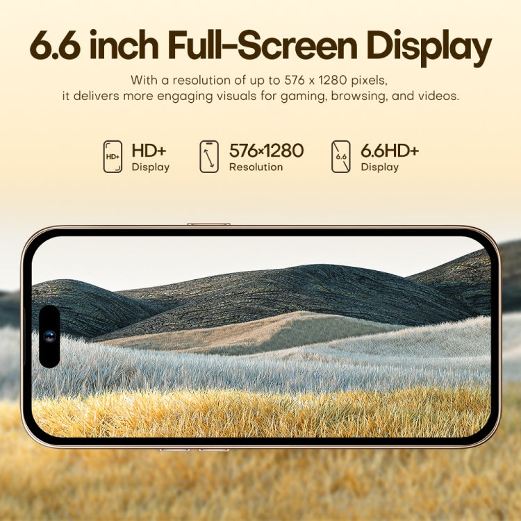 U218 / i16 Pro Max, 1GB+16GB, 6.6 inch Android 8.1 MTK6580A Quad Core, OTG, Network: 3G, Dual SIM, Plug:US Plug(Blue)