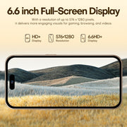 U218 / i16 Pro Max, 1GB+16GB, 6.6 inch Android 8.1 MTK6580A Quad Core, OTG, Network: 3G, Dual SIM, Plug:EU Plug(Black)