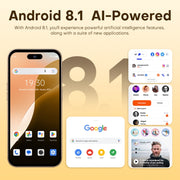 U218 / i16 Pro Max, 1GB+16GB, 6.6 inch Android 8.1 MTK6580A Quad Core, OTG, Network: 3G, Dual SIM, Plug:US Plug(Blue)