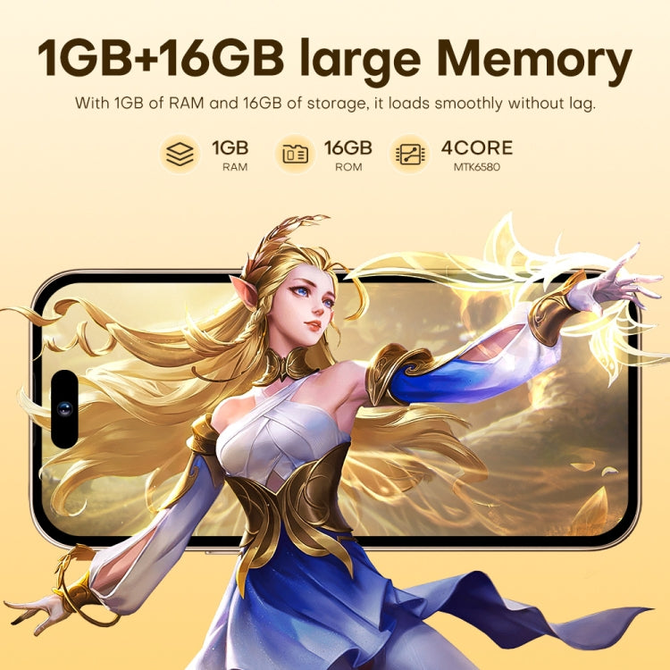 U218 / i16 Pro Max, 1GB+16GB, 6.6 inch Android 8.1 MTK6580A Quad Core, OTG, Network: 3G, Dual SIM, Plug:EU Plug(Blue)