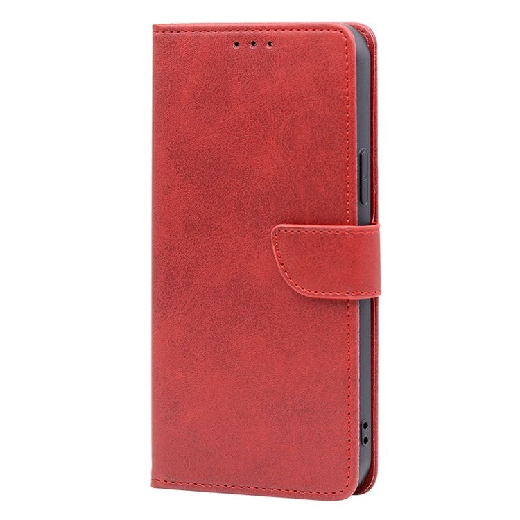 For Samsung Galaxy S25 Ultra 5G Calf Texture Buckle Flip Leather Phone Case(Red)