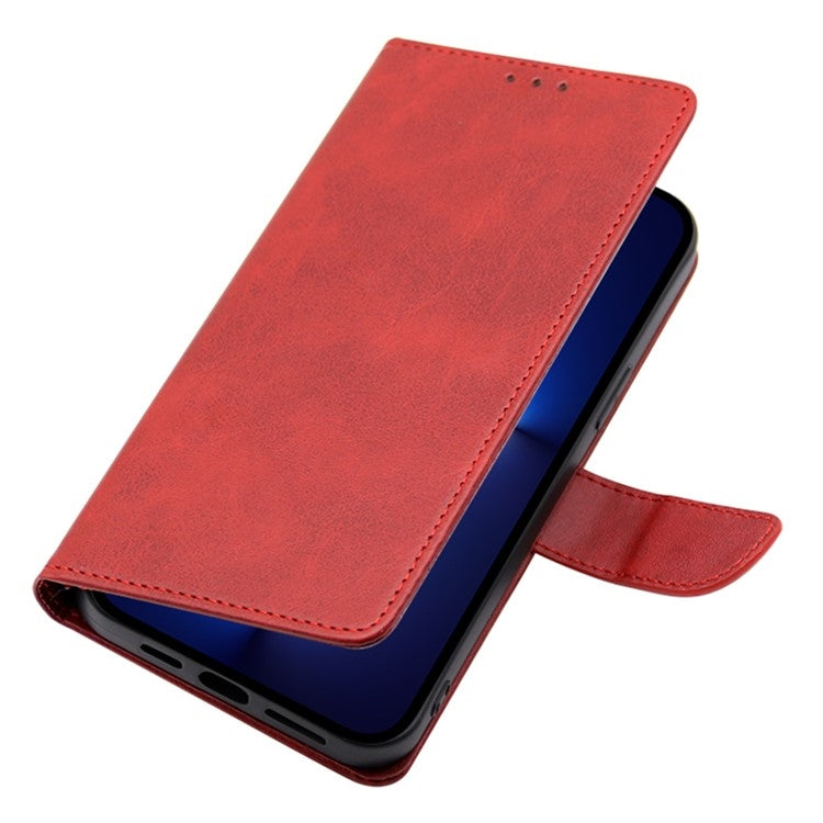 For Samsung Galaxy S25 Ultra 5G Calf Texture Buckle Flip Leather Phone Case(Red)