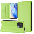 For DOOGEE N55 Plus RC01 Dual-Folded Magnetic Suction RFID Leather Phone Case(Grass Green) - Doogee Cases by PMC TechLife | Online Shopping South Africa | PMC TechLife | Buy Now Pay Later Mobicred