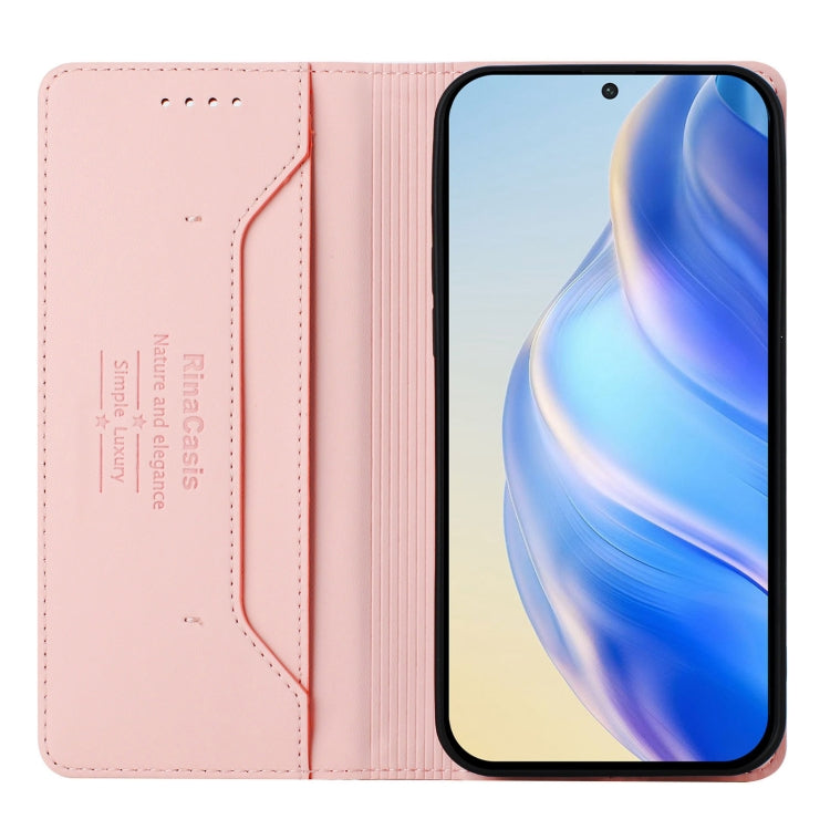 For Ulefone Note 20 Pro RC01 Dual-Folded Magnetic Suction RFID Leather Phone Case(Pink)