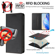 For Ulefone Note 20 Pro RC01 Dual-Folded Magnetic Suction RFID Leather Phone Case(Black)