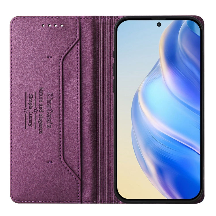 For Ulefone Note 20 Pro RC01 Dual-Folded Magnetic Suction RFID Leather Phone Case(Violet)