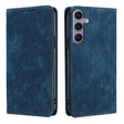 For Samsung Galaxy S25+ 5G RFID Anti-theft Brush Magnetic Leather Phone Case(Blue) - Galaxy S25+ 5G Cases by PMC TechLife | Online Shopping South Africa | PMC TechLife | Buy Now Pay Later Mobicred
